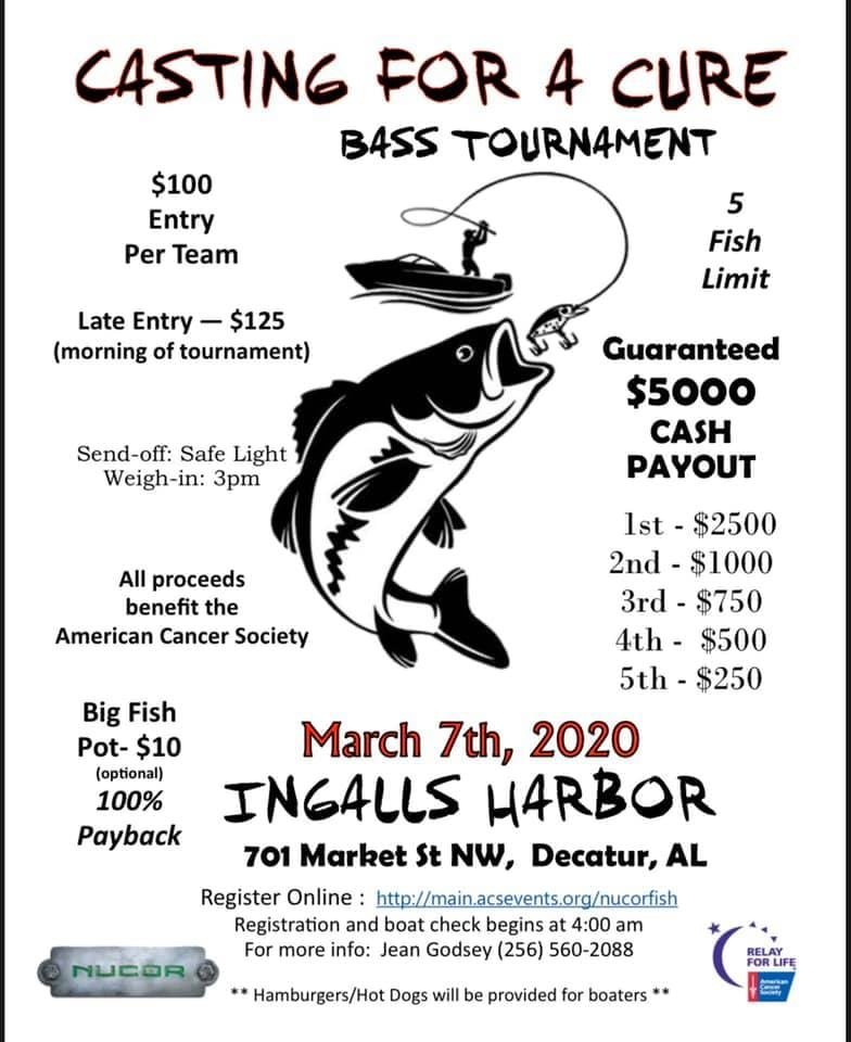 Casting For A Cure Tournament on Wheeler Lake March 7, 2020 Fishing